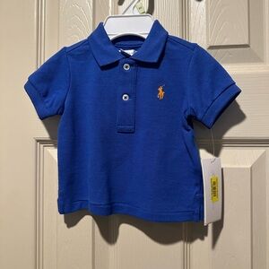 Ralph Lauren Blue and Orange Baby Polo Shirt Classic